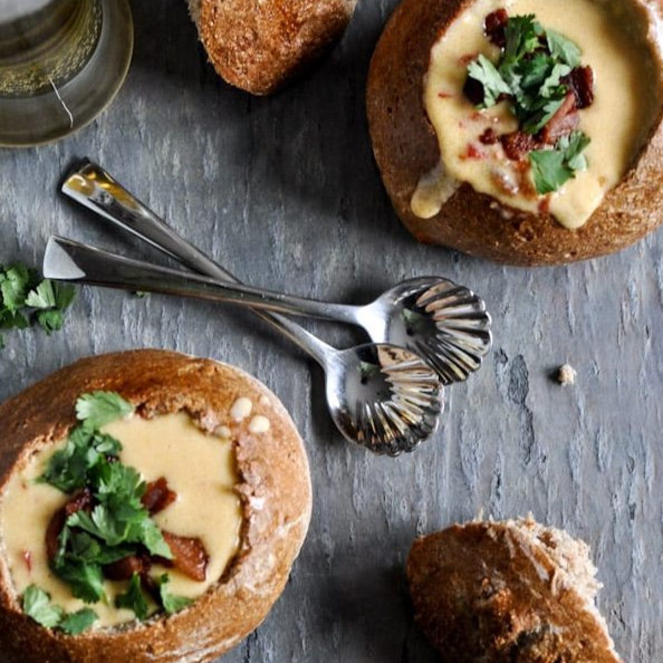 Chicken Salad In A Whole Wheat Bread Bowl