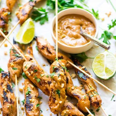 Chicken Skewers With Satay Sauce