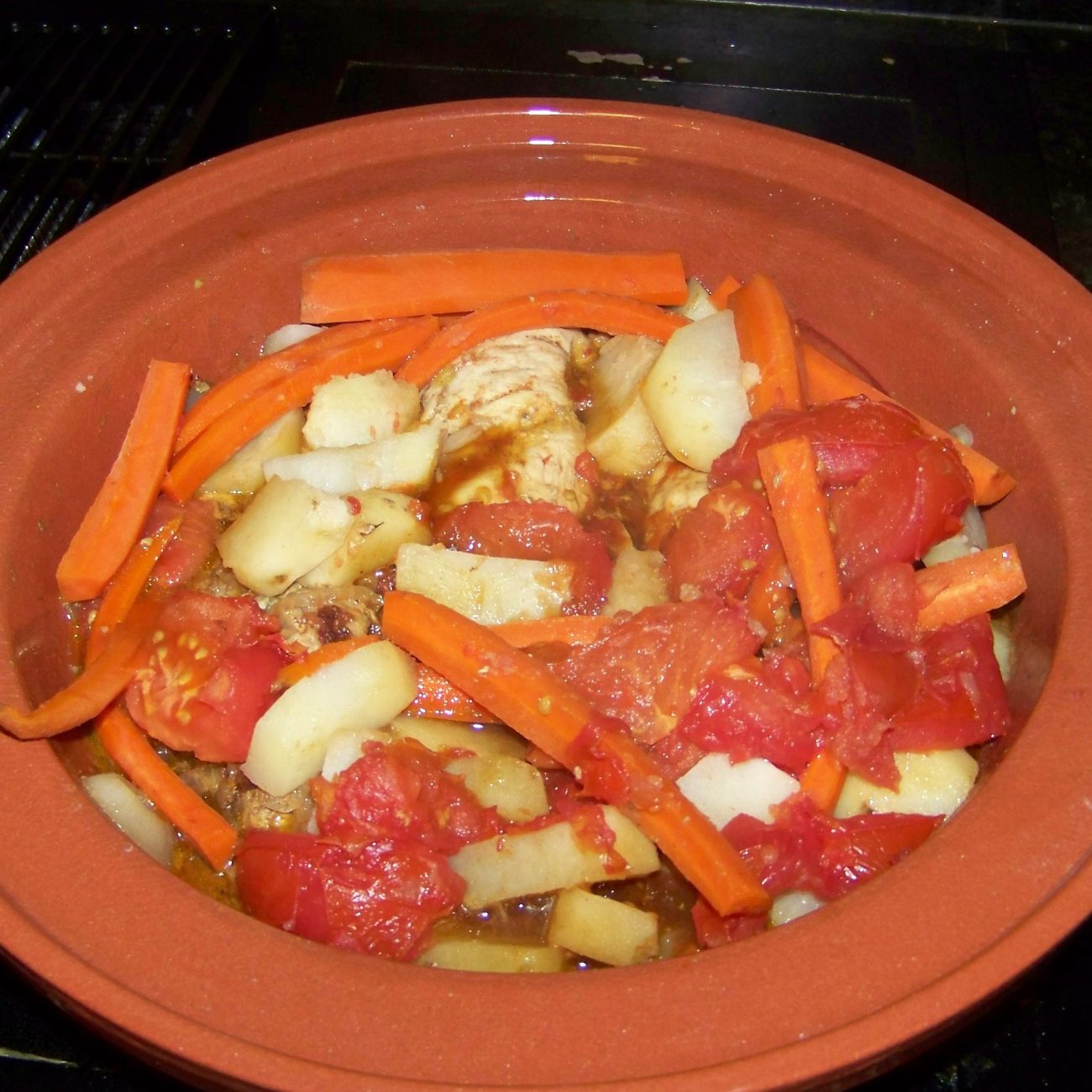 Chicken Tagine With Apricots And Spiced Pine