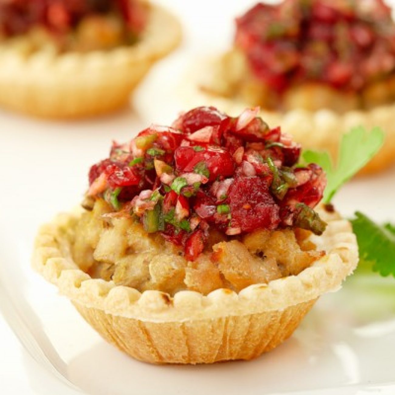 Chicken Tartlets With Cranberry Salsa