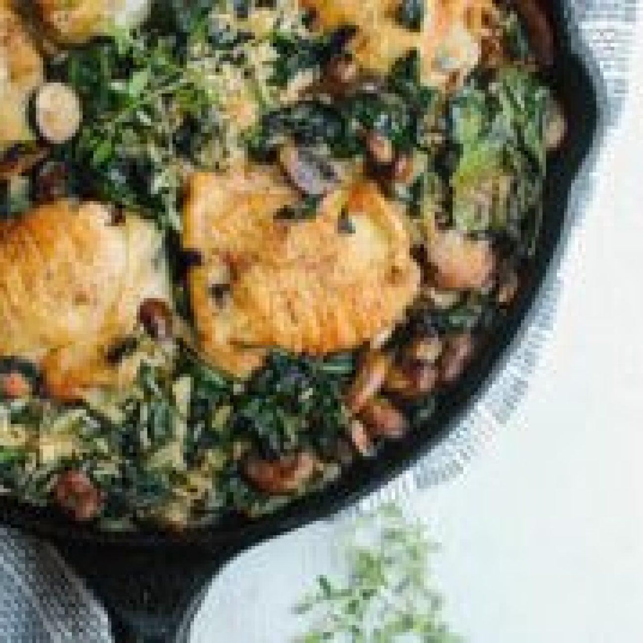 Chicken Tenders With Lemon- Spinach Rice