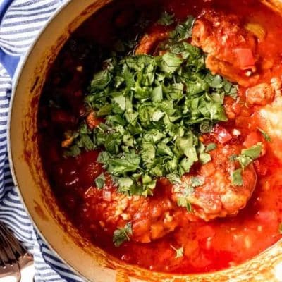 Chicken Tomato Casserole With Cilantro Pepper