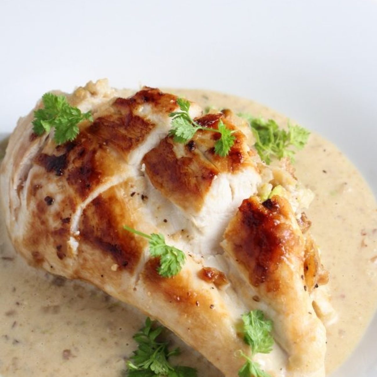 Chicken With Parmesan Cream Sauce