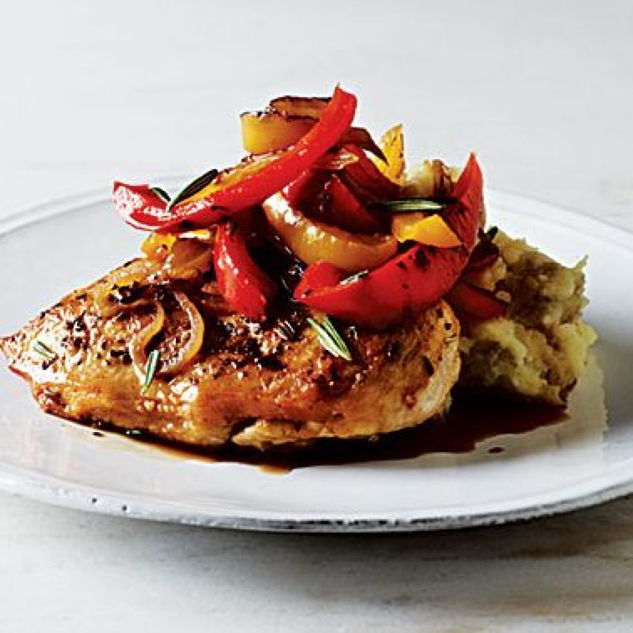 Chicken With Sweet Peppers And Balsamic