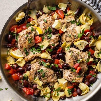 Chicken With Tomatoes And Olives