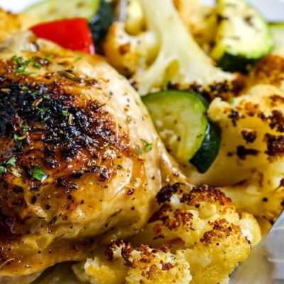 Chicken With Zucchini And Roasted Pepper