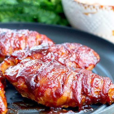 Chicken Wrapped With Bacon Bbq Sauce