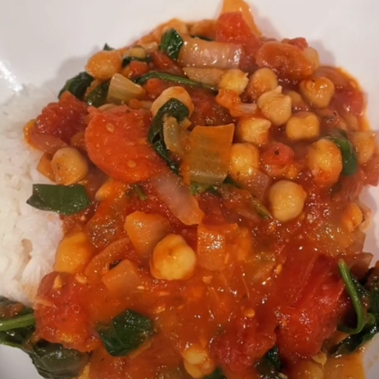 Chickpea, Spinach And Tomato