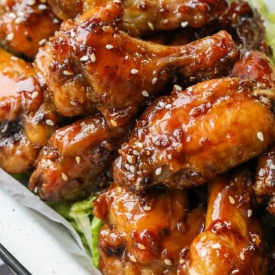 Chili Glazed Chicken Wings With Toasted