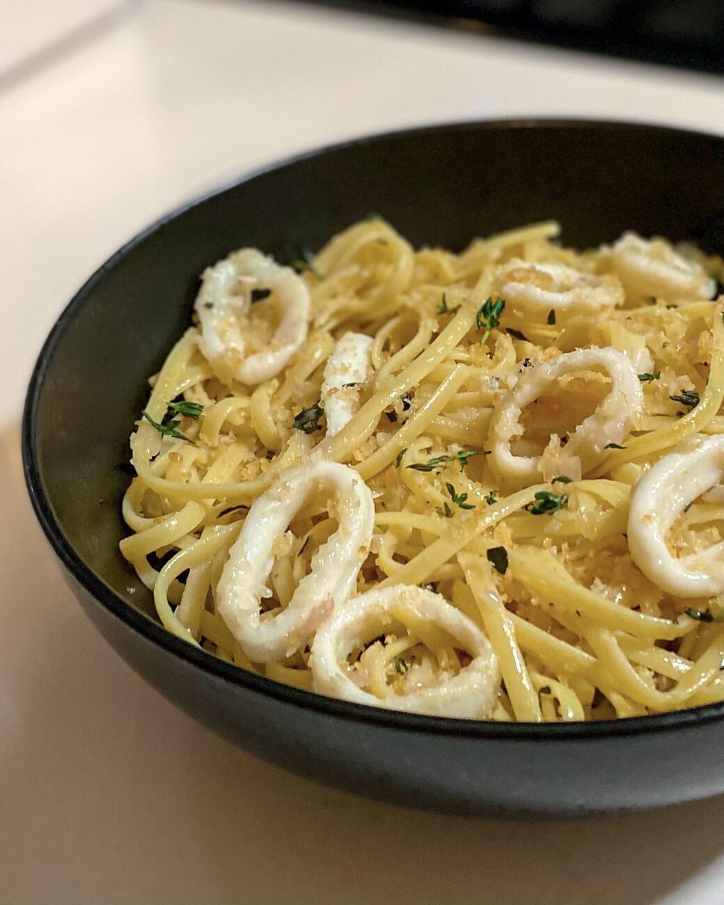 Chilled Chardonnay- Braised Calamari