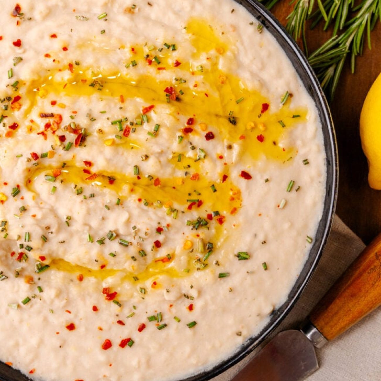 Chive And Navy Bean Dip