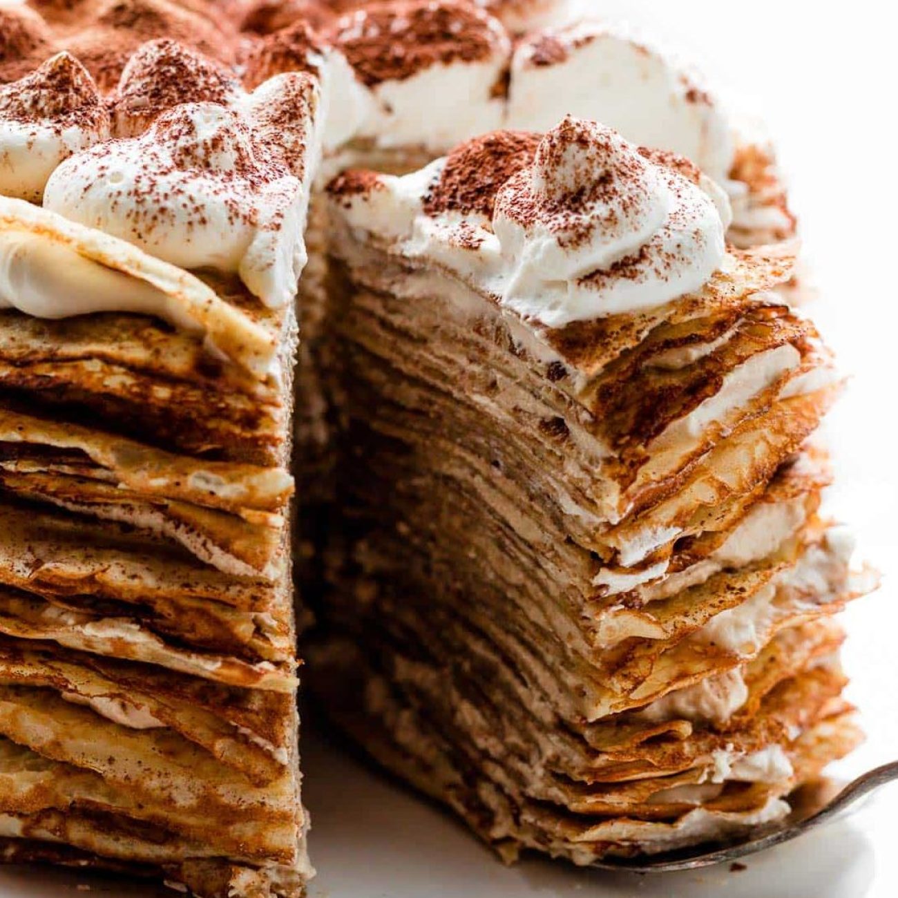 Chocolate Almond Tiramisu Crepes