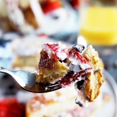 Chocolate And Strawberry Stuffed French