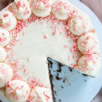 Chocolate Candy Cane Cake