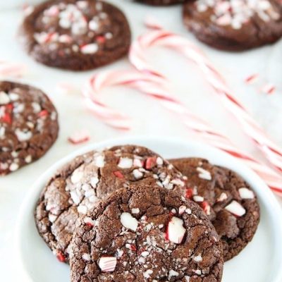 Chocolate Candy Cane Cookies