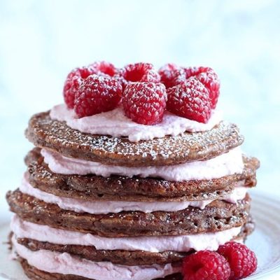 Chocolate Chip Raspberry Pancakes