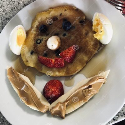 Chocolate Chip Smiley Face Pancakes