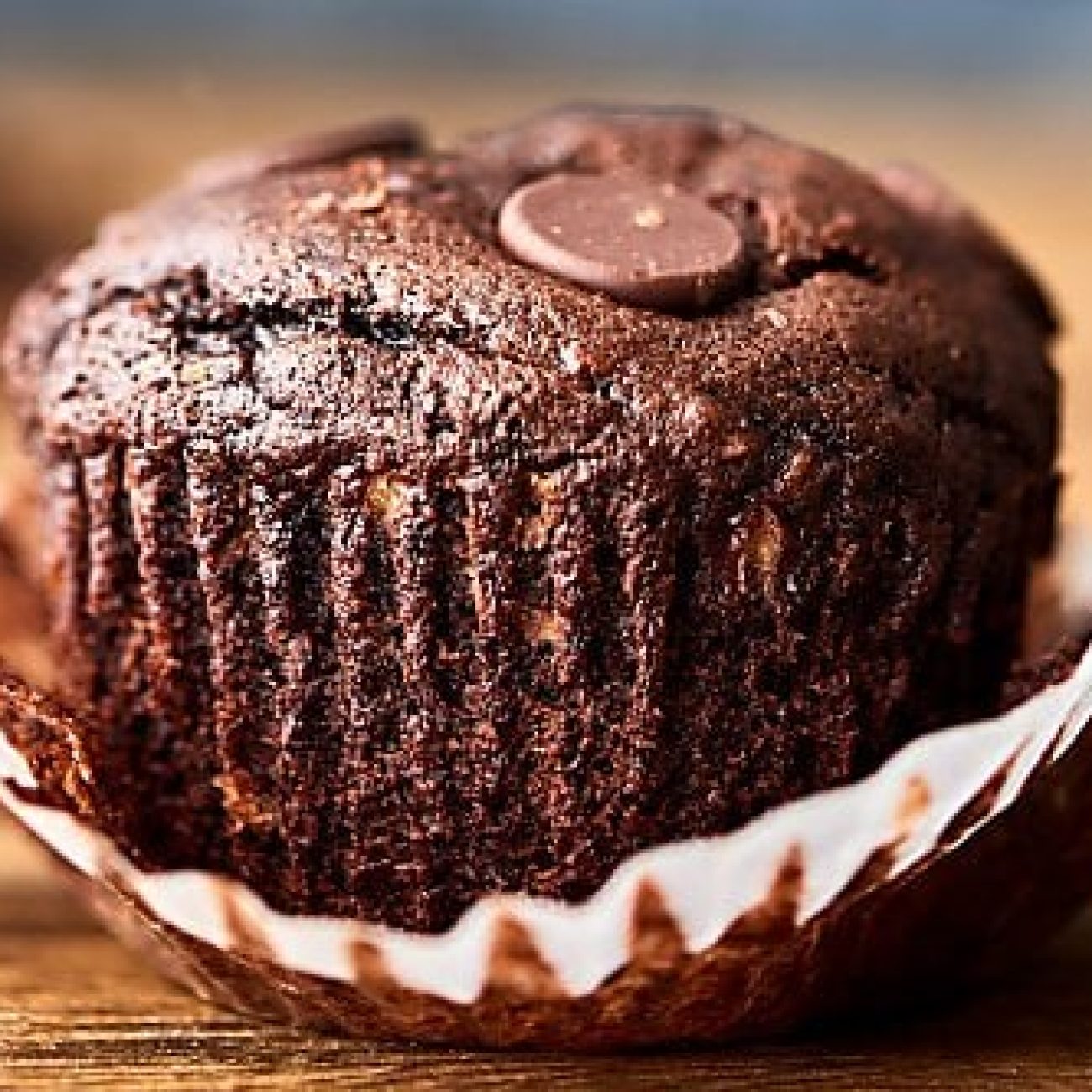 Chocolate Chocolate Chip Banana Muffins