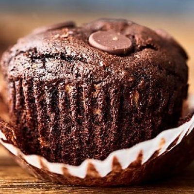 Chocolate Chocolate Chip Banana Muffins