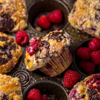 Chocolate Chunk Raspberry Muffins