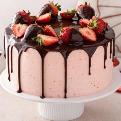 Chocolate- Covered Strawberry Cake