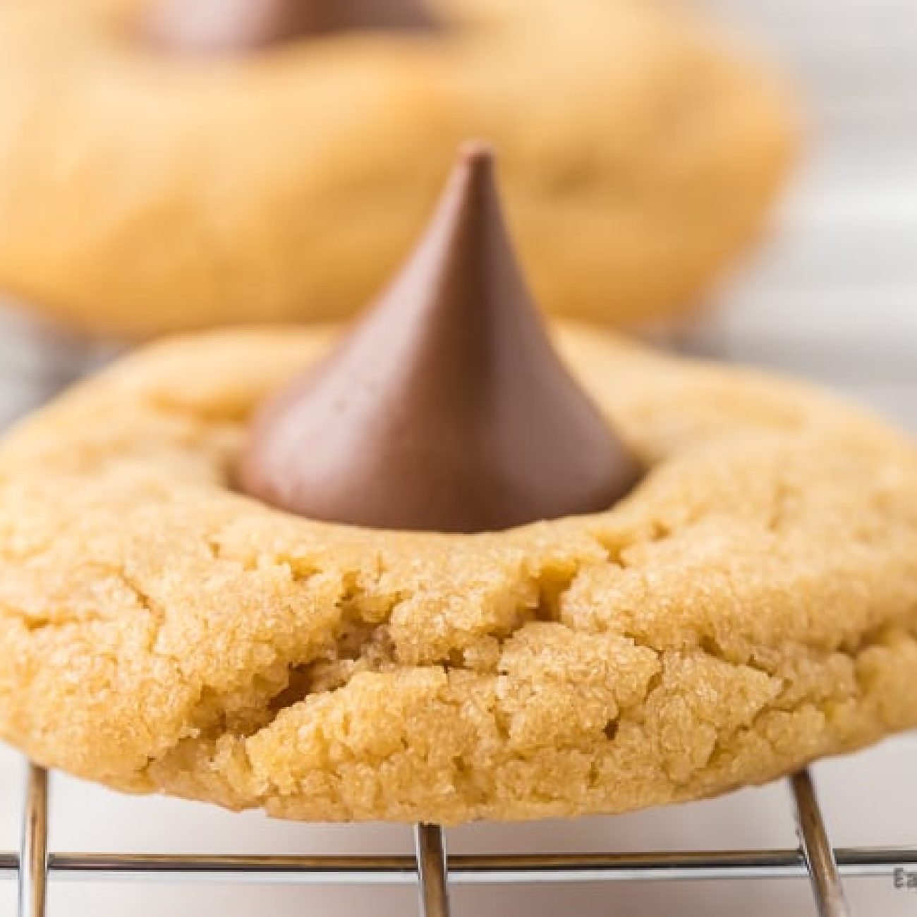 Chocolate Kiss Peanut Butter Cookies