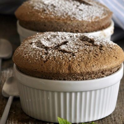 Chocolate Mint Souffles For Two