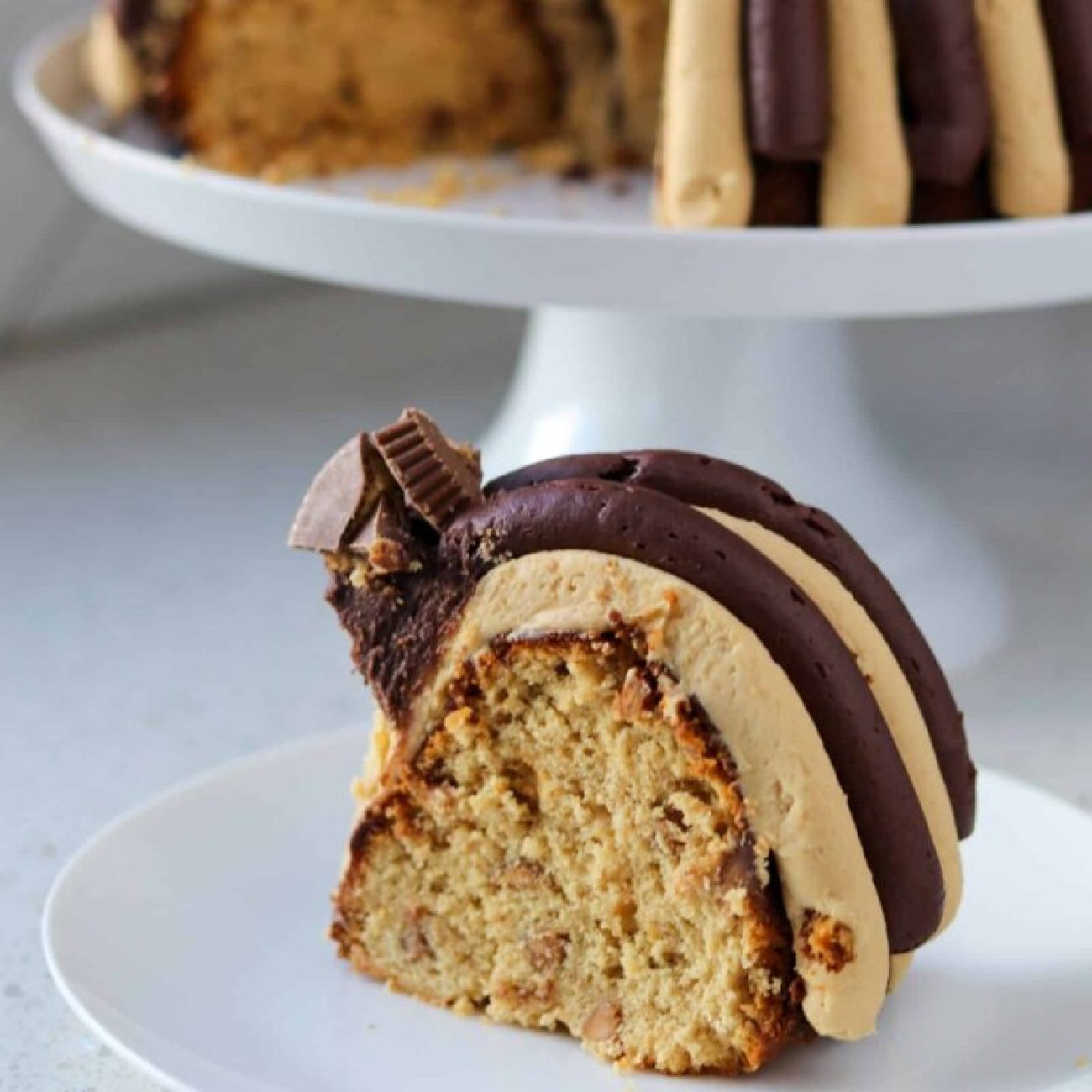 Chocolate Peanut Butter Bundt Cake