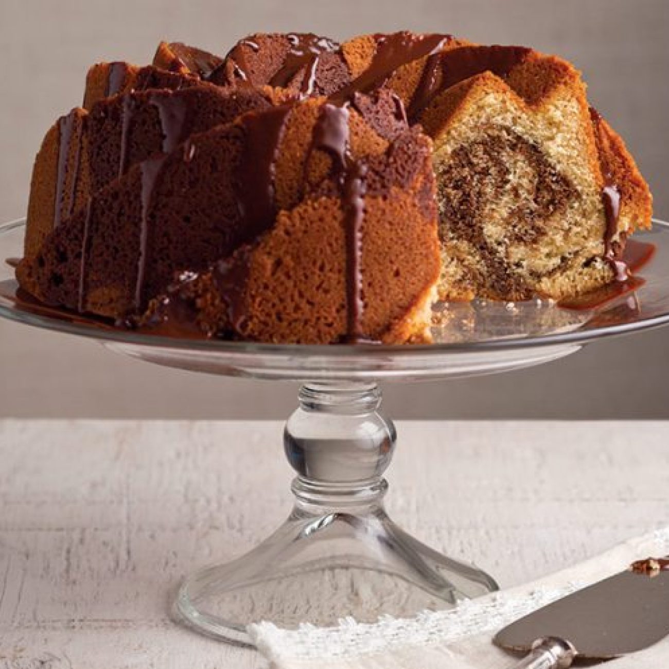 Chocolate Peanut Butter Bundt Cake