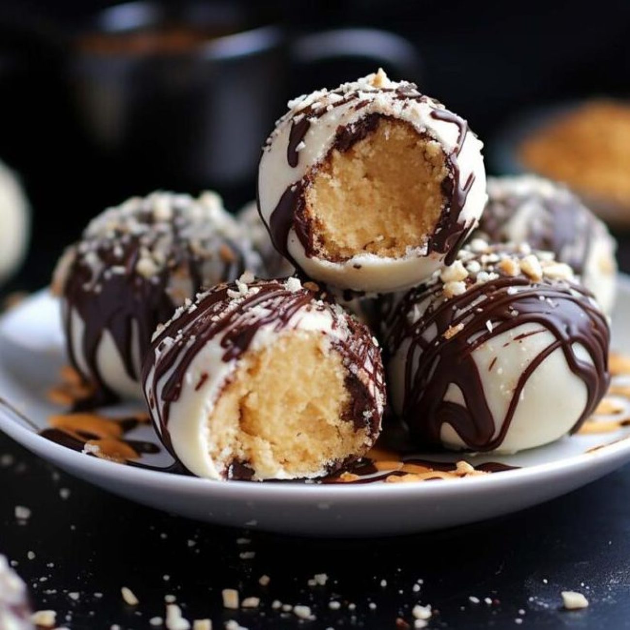 Chocolate Peanut Butter Snowballs