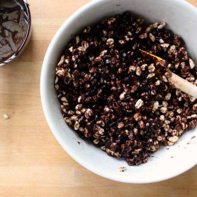 Chocolate Puffed Wheat Squares