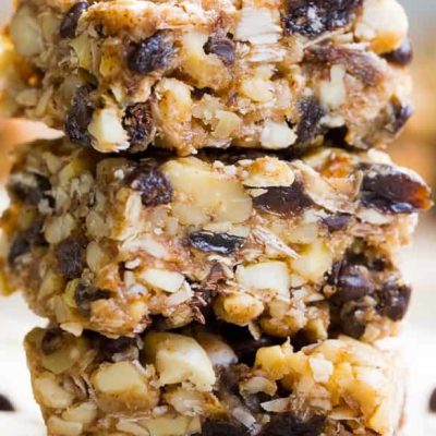 Chocolate Raisin Nut Crunch Bars