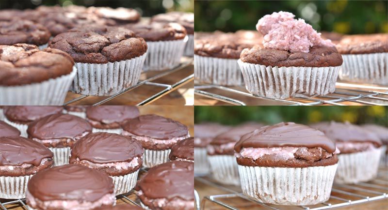 Chocolate Raspberry Ruffle Cake