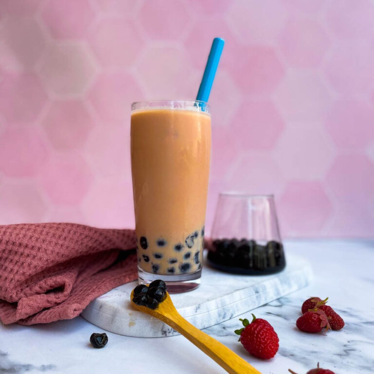 Chocolate Strawberry Bubble Tea