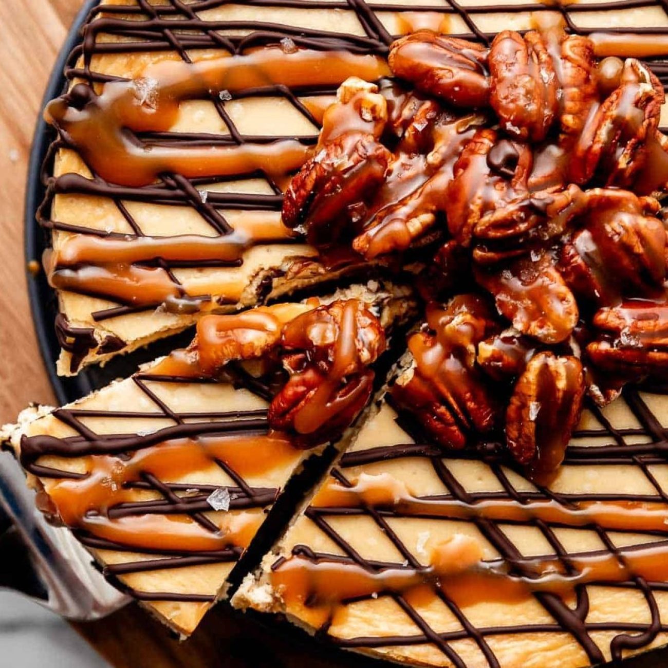 Chocolate Turtle Cheesecake