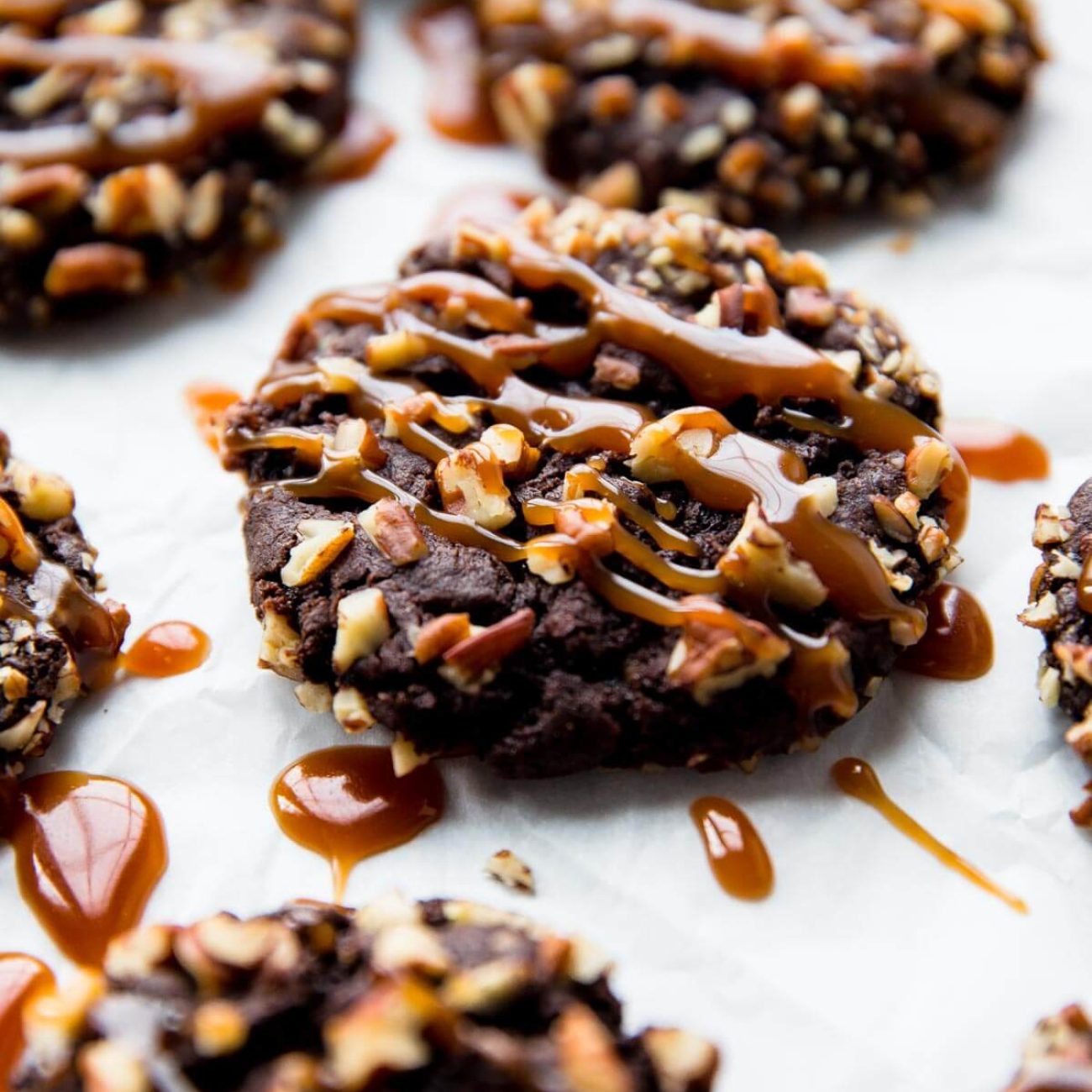 Chocolate Turtle Cookies