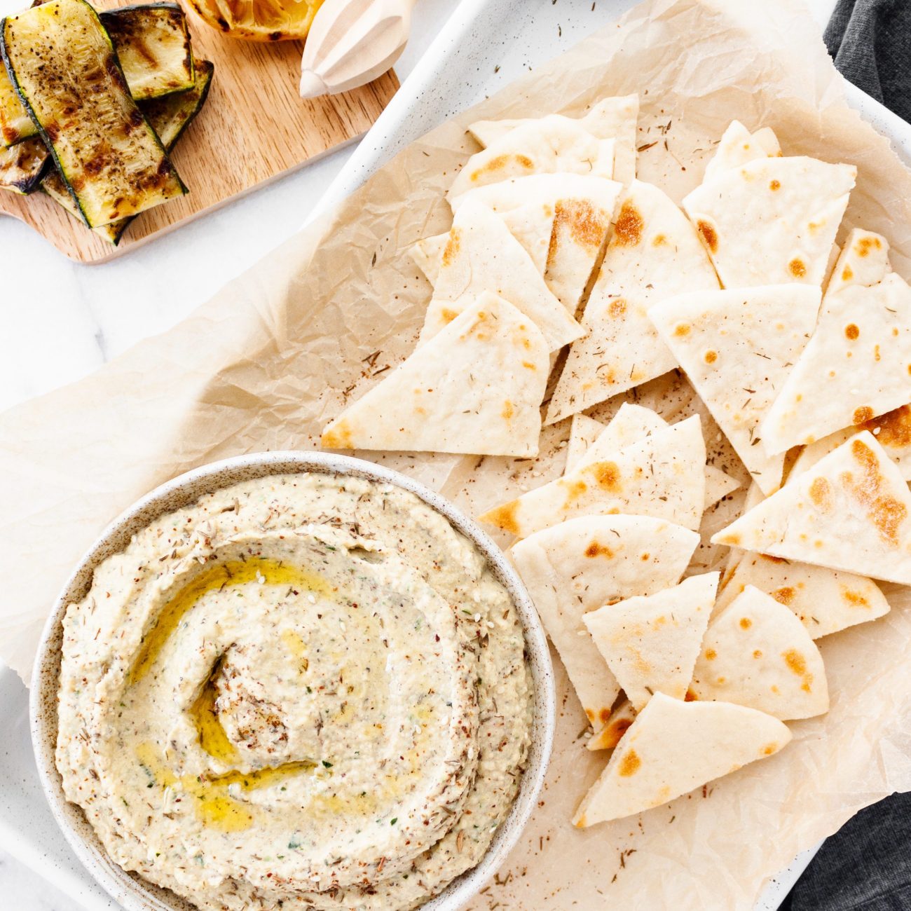 Chopped ZaAtar Hummus Dip