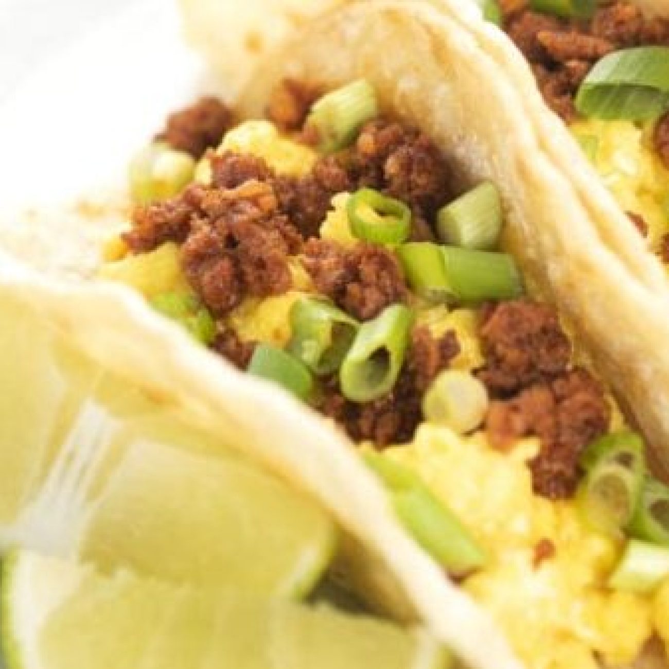 Chorizo And Scrambled Egg Breakfast Tacos