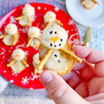 Christmas Snowman Bread For Dip