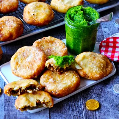 Cilantro Latkes With Five Spice Apple Sauce