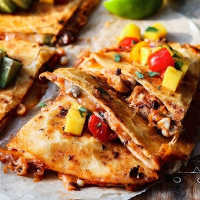 Cinco De Mango Chicken Quesadillas