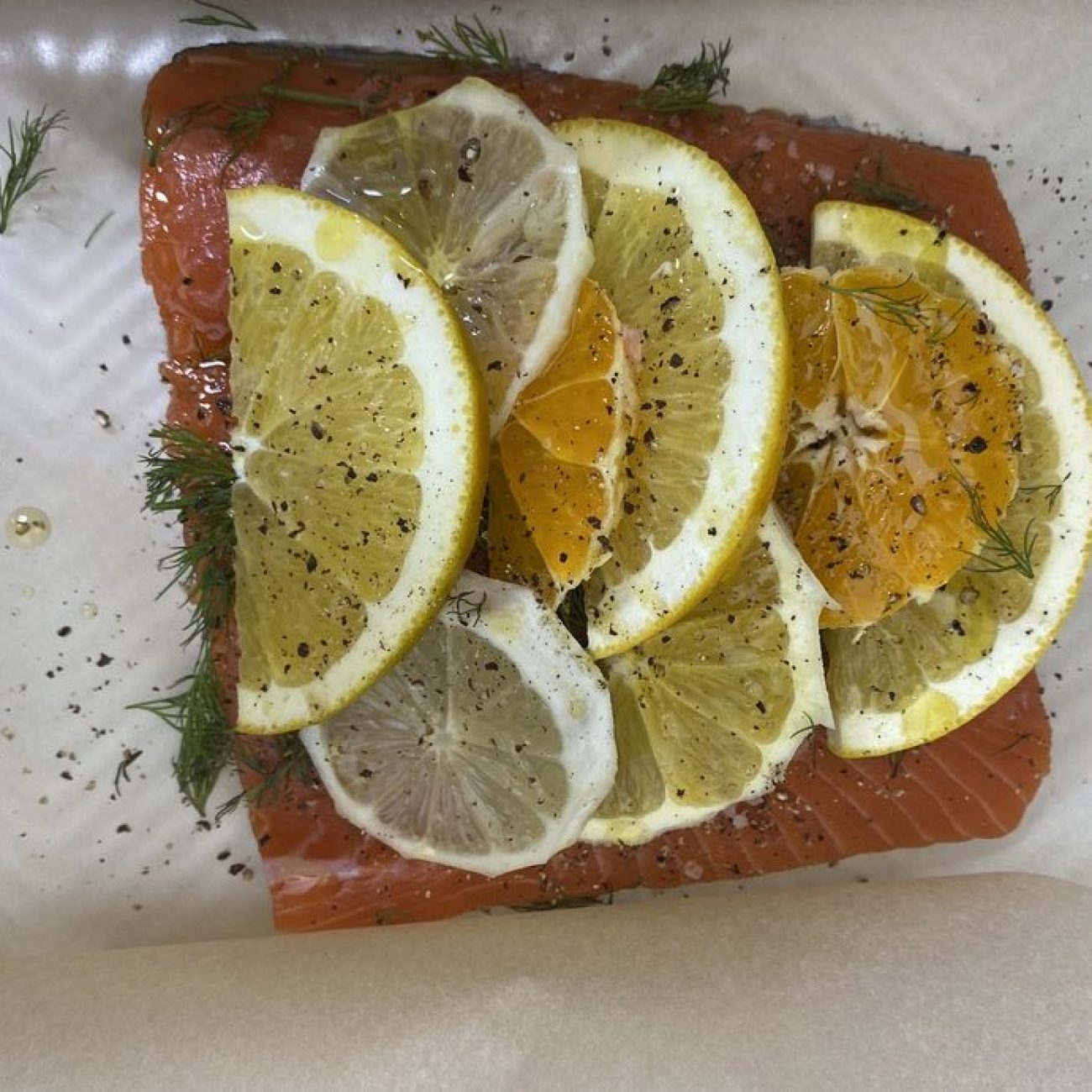 Citrus Infused Salmon With A Citrus Pepper