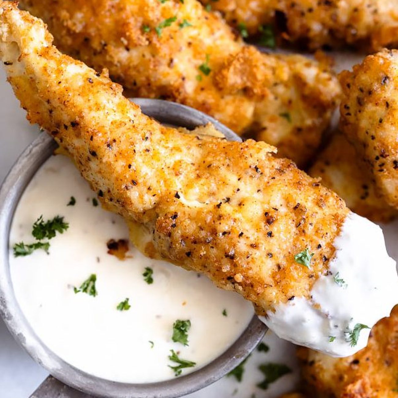 Coconut- Almond Crusted Chicken Fingers