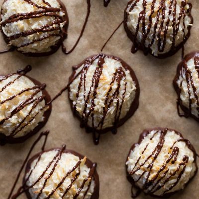 Coconut Macaroons With A Chocolate