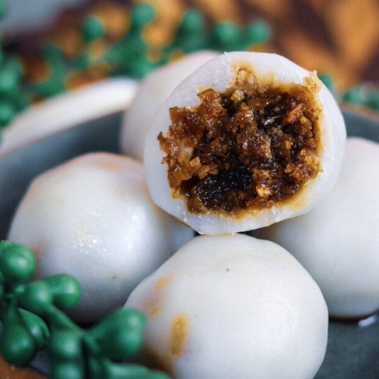 Coconut Stuffed Rice Dumplings