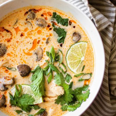 Coconut Thai Chicken Soup - Authentic Tom Kha Gai Recipe