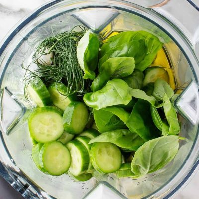 Cold Cucumber Basil Soup