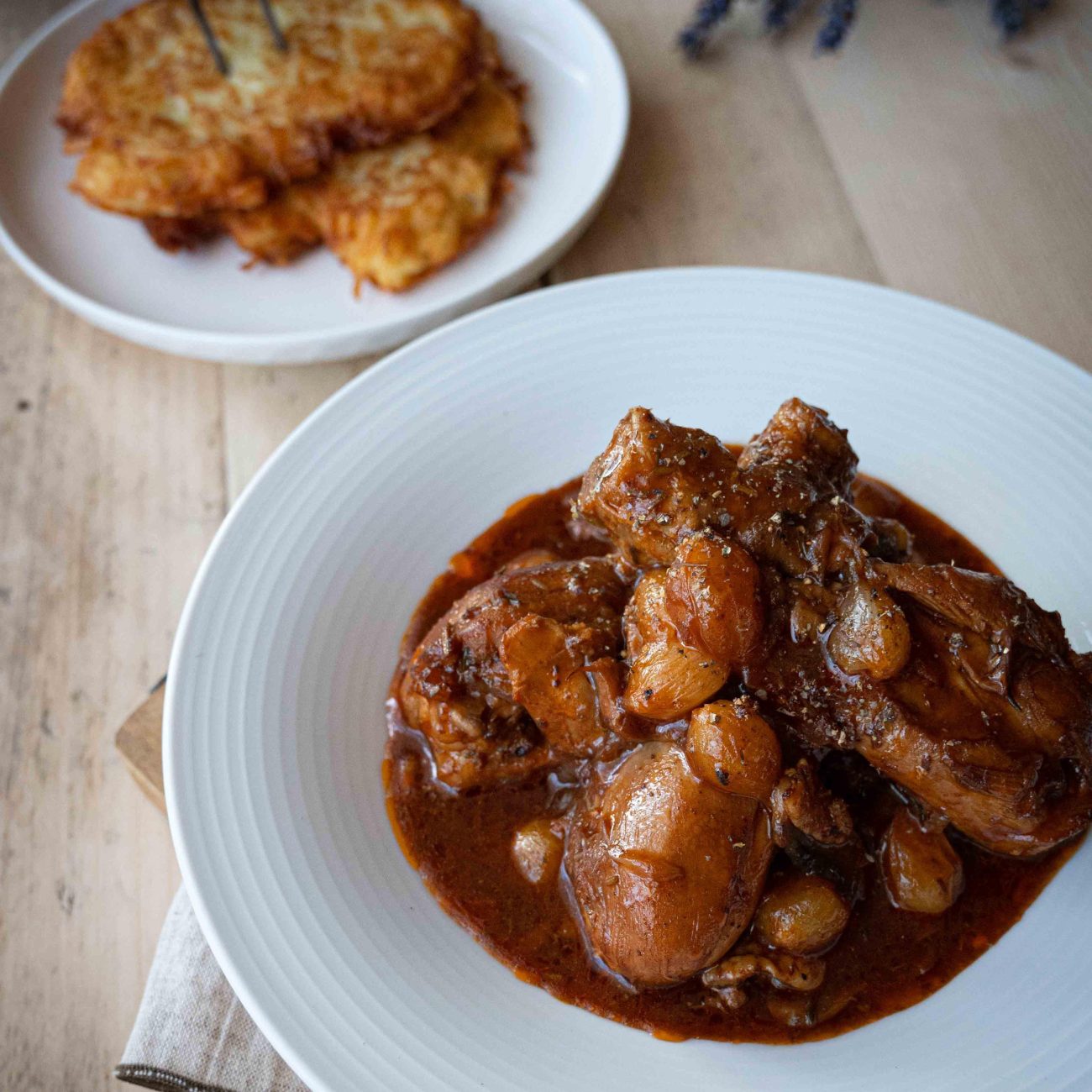 Coq Au Vin Chicken Braised In Red Wine