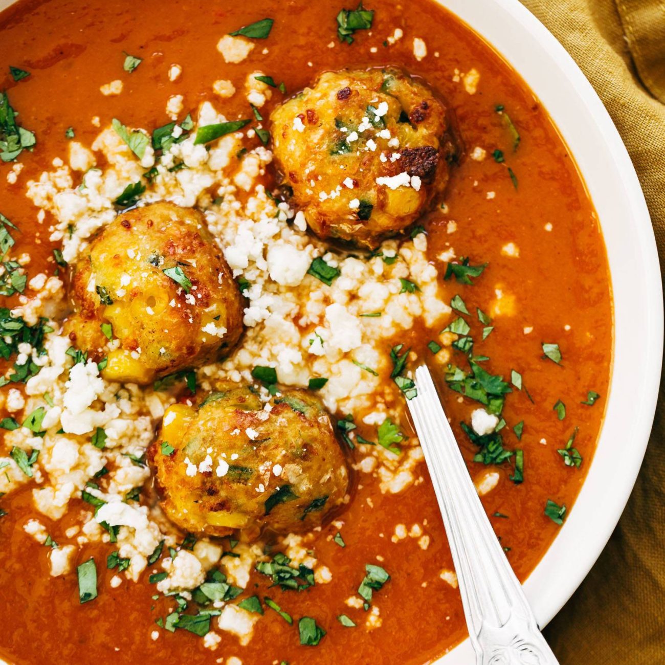 Corn Fritters & Black Bean Soup