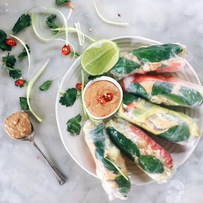 Crab And Avocado Rice Paper Rolls